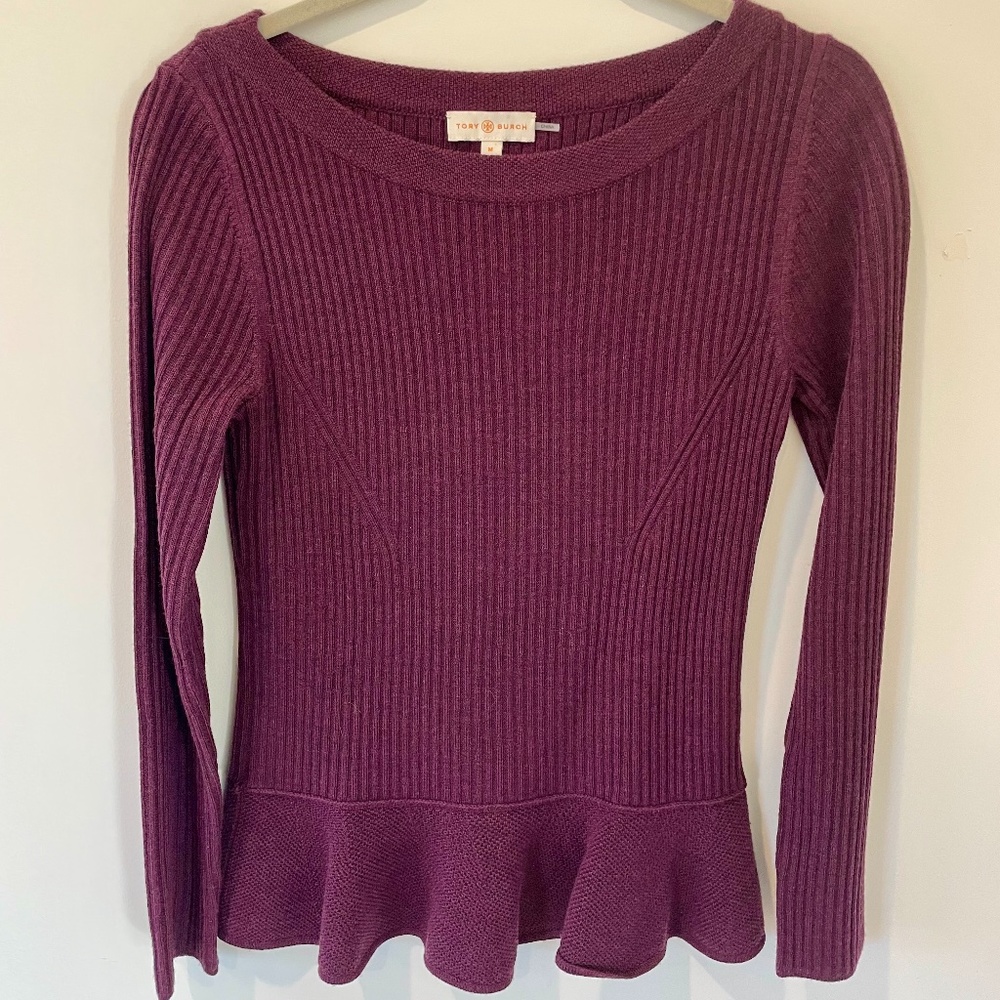 Tory Burch Peplum Sweater
